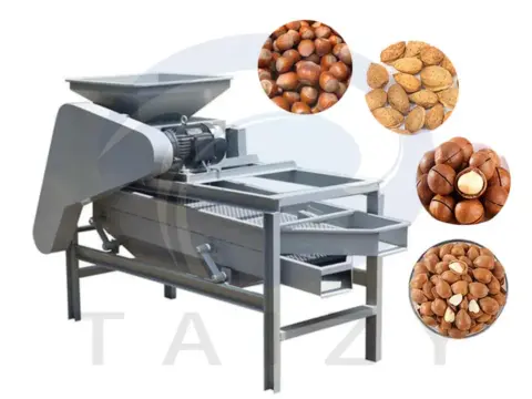 Almond shelling machine