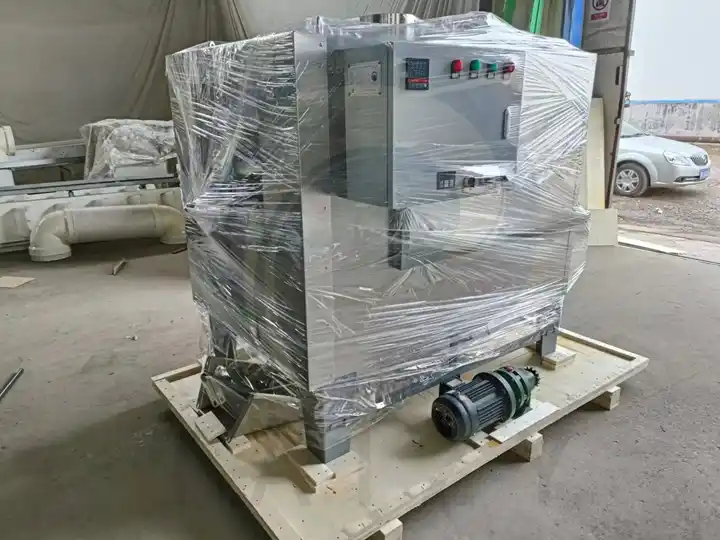 Peanut Roaster 14 Peanut roasting machine wrapped with plastic film