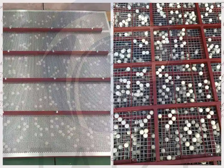 Sieve screen with steel structure