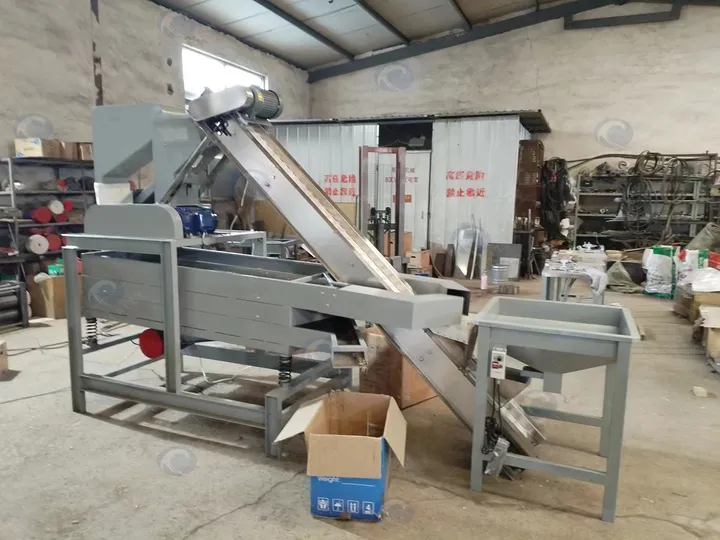 Pistachio shelling processing line