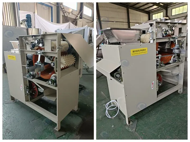 Wet type almond peeling machine