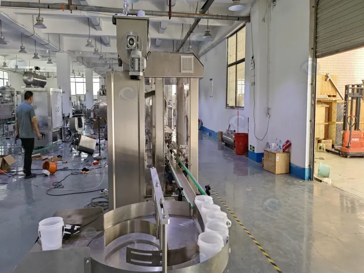 Automatic Peanut Butter Filler Machine | Complete Filling, Capping And Conveying Line 6 Bottle unscrambler