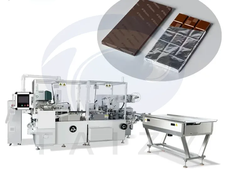 Automatic Chocolate Bar Packaging Machine | Tz-100Zr Fold-Wrap Cartoning System 1 Automatic chocolate bar packaging machine