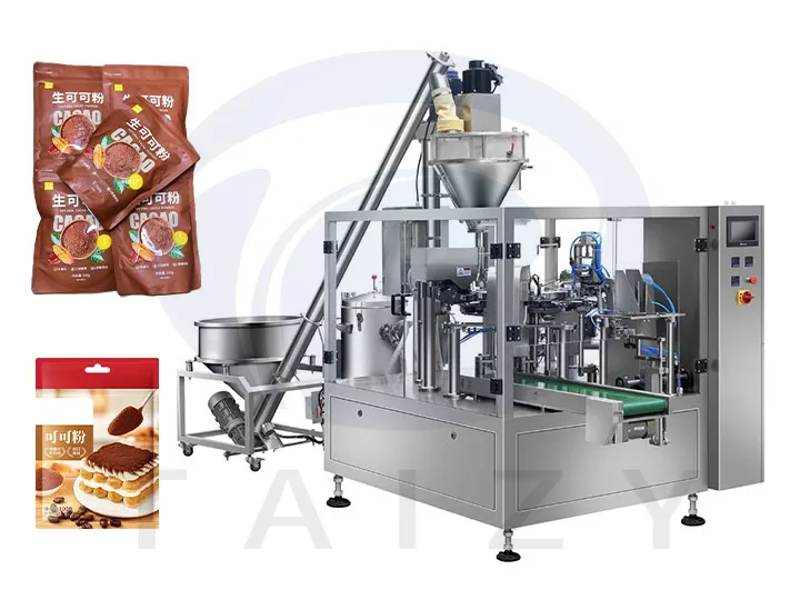 Automatic Cocoa Powder Packaging Machine | Dual-Use Granule &Amp;Amp; Powder Premade Pouch Filling Line 1 Automatic cocoa powder packing machine