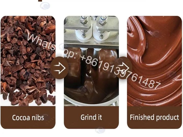Chocolate grinding machine processing demonstration